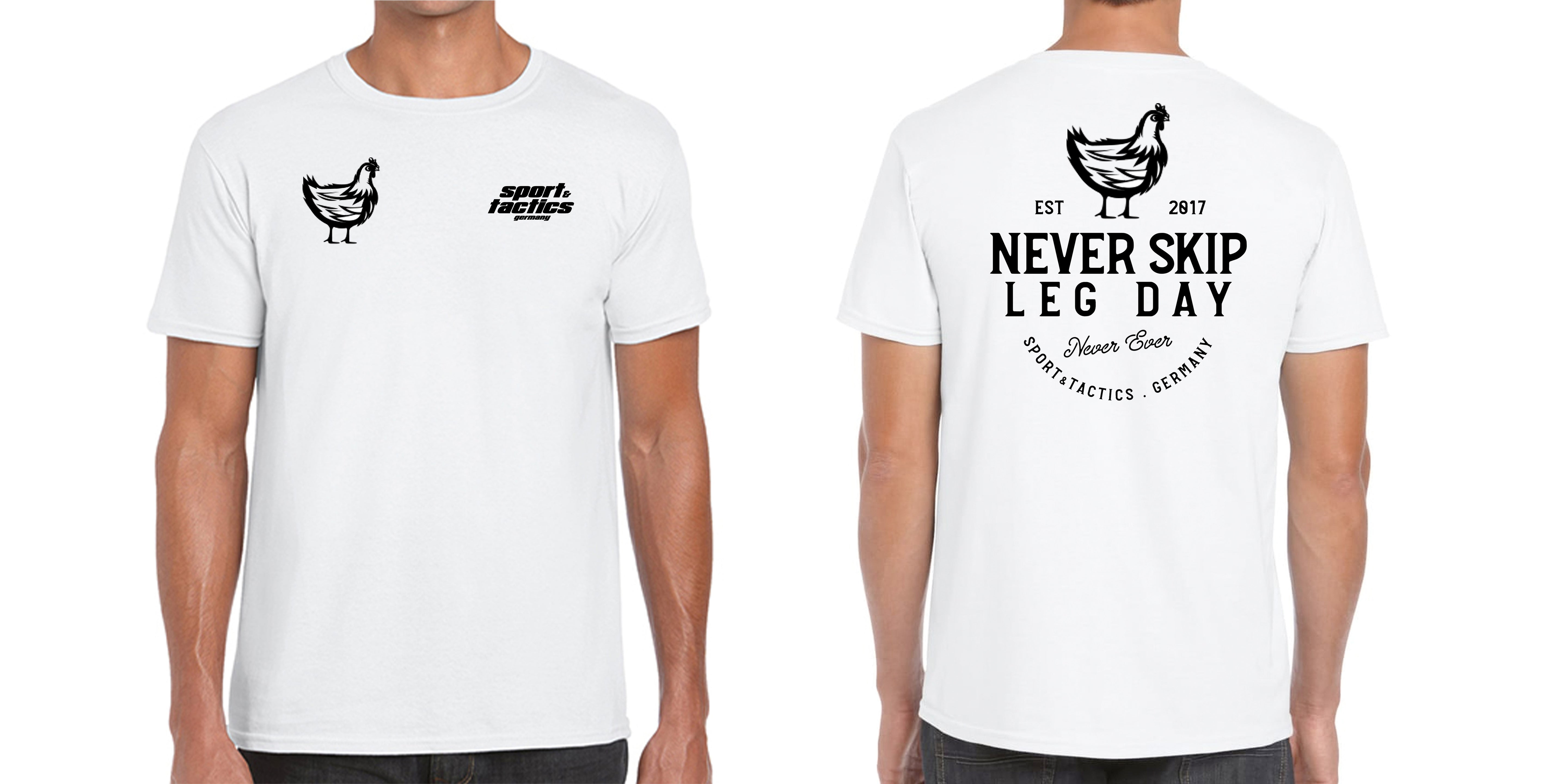 Herren NEVER SKIP LEG DAY TEE